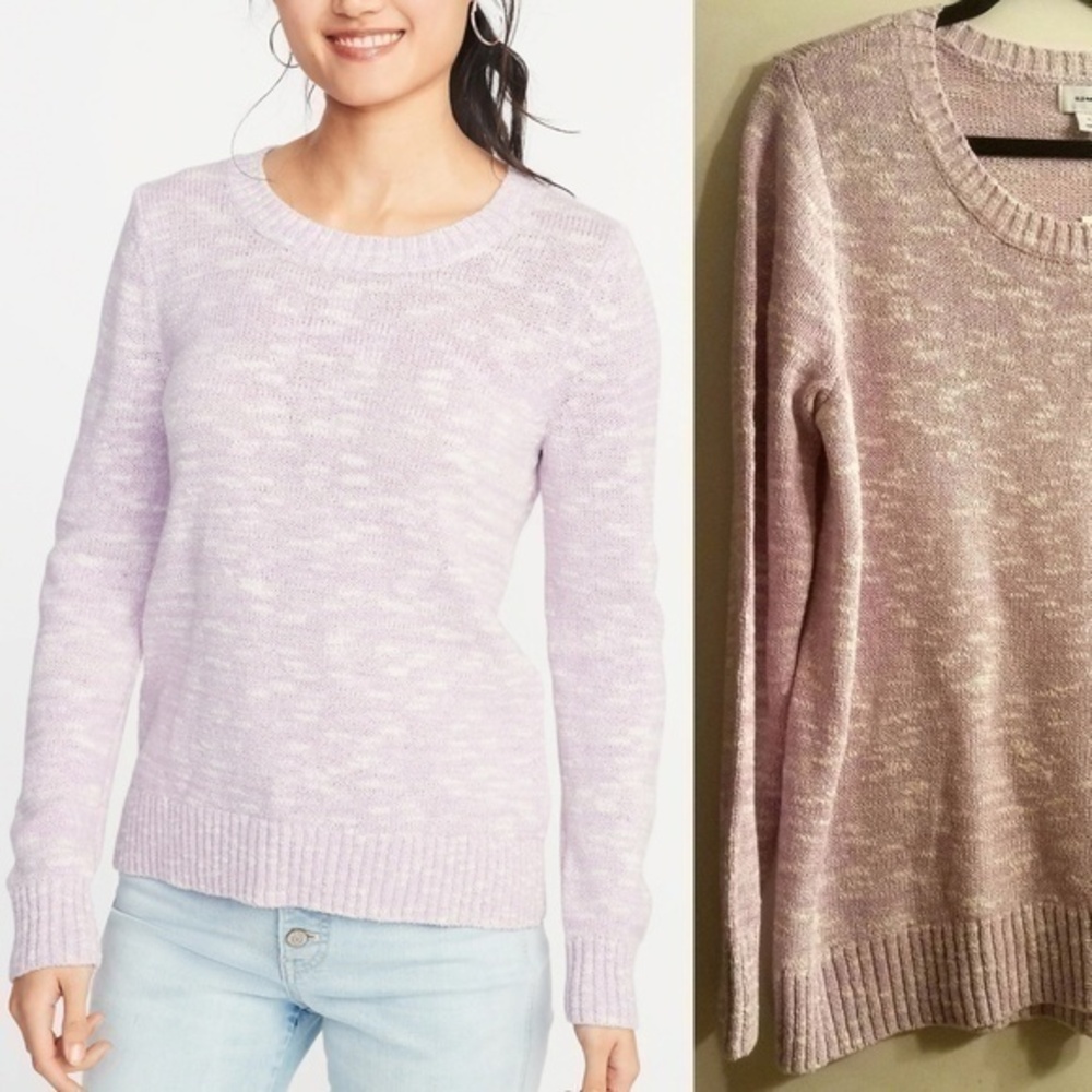 Old Navy NWT Women's‎ Cotton Blend Knit Crew Neck Sweater in Berry Pink Violet